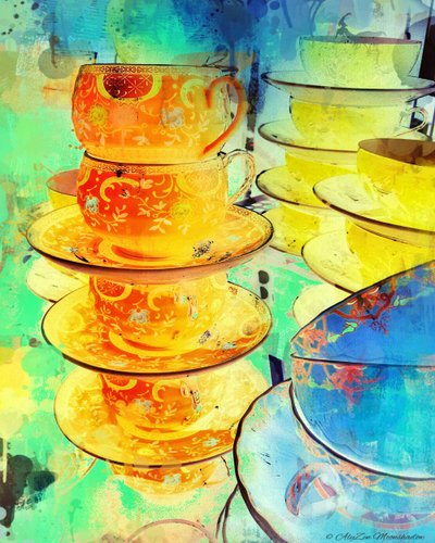 Orange and Gold Stack, 2014 by AlyZen Moonshadow